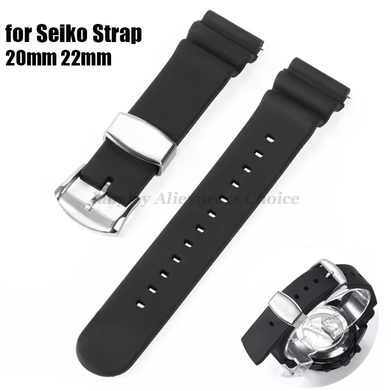 Seiko Watch Prospex - 20mm 22mm Silikonowy pasek do zegarka