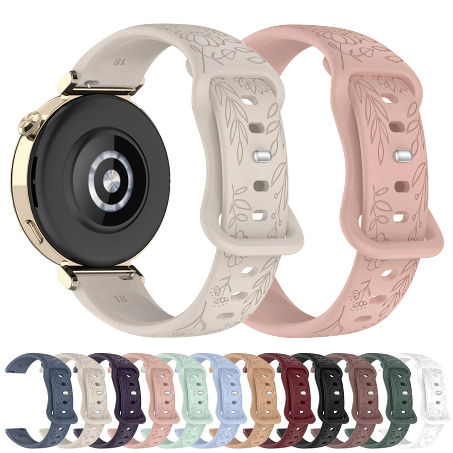 Silicone Watch Band 22Mm - 20 22mm 3D Kwiatowy Silikonowy Pasek