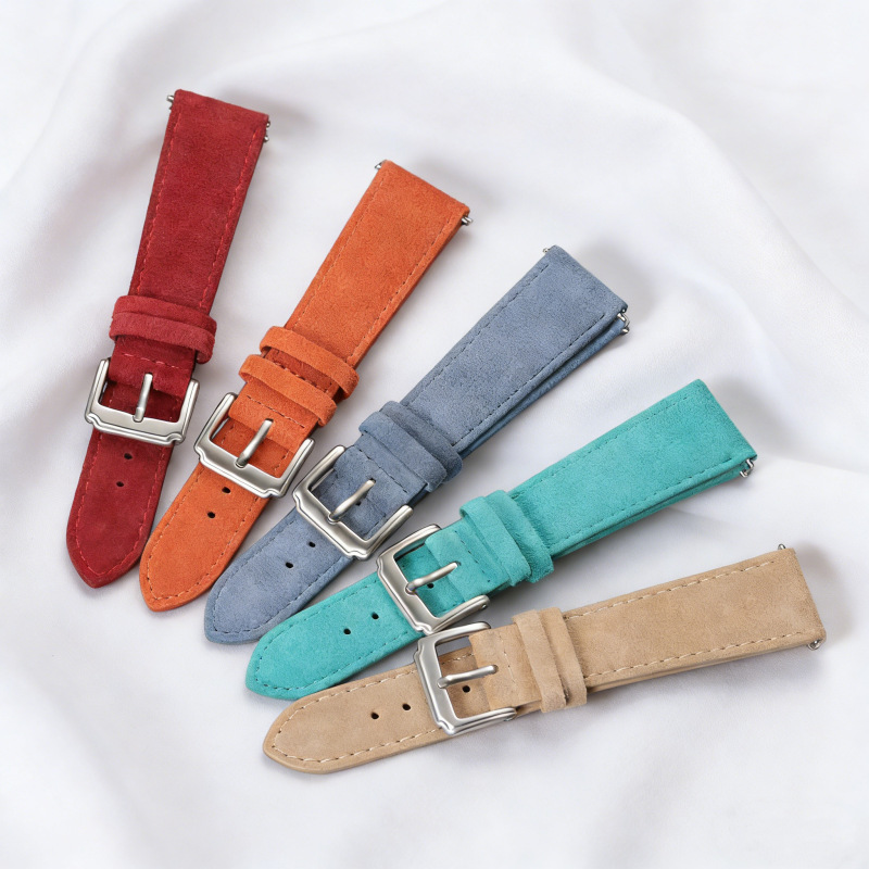 Suede Strap Watch - Szybkozłączny pasek do zegarka ze skóry