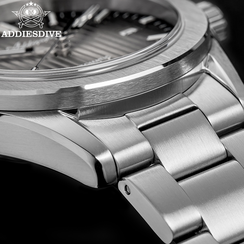 Stainless Bracelet Diver - ADDIESKIN K014 Czarny męski zegarek automatyczny
