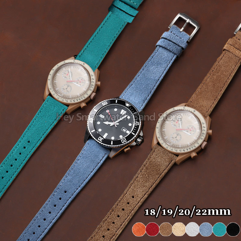 Suede Strap Watch - Pasek do zegarka ze skóry zamszowej