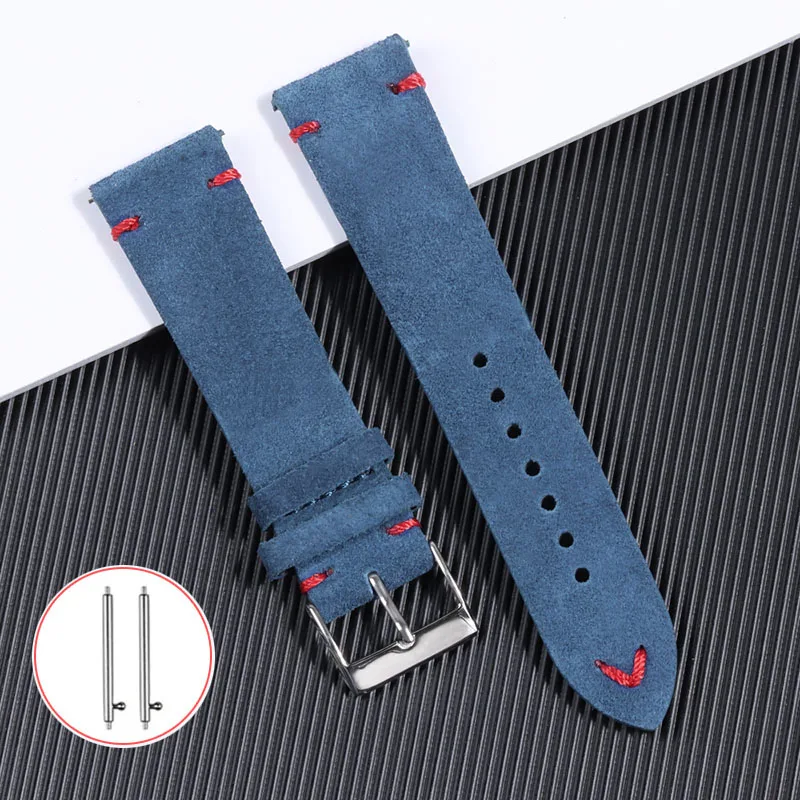 Suede Strap Watch - 18mm 20mm 22mm wysokiej jakości zamszowy