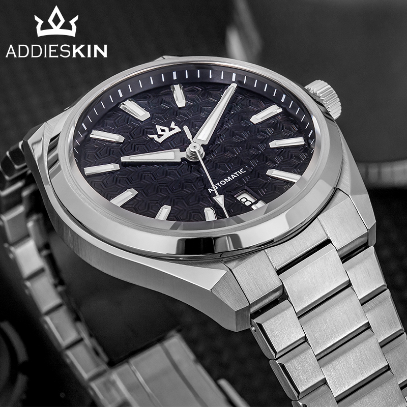ADDIESKIN K014 Czarny męski ze – Stainless Bracelet Diver recenzja i cena